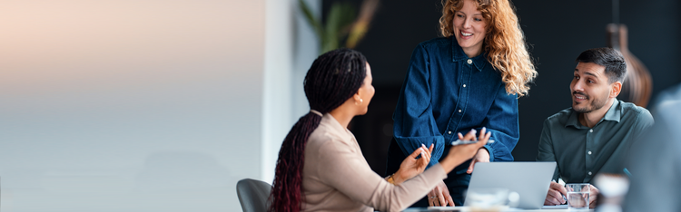 People discussing Asset Finance Solutions from Interleasing